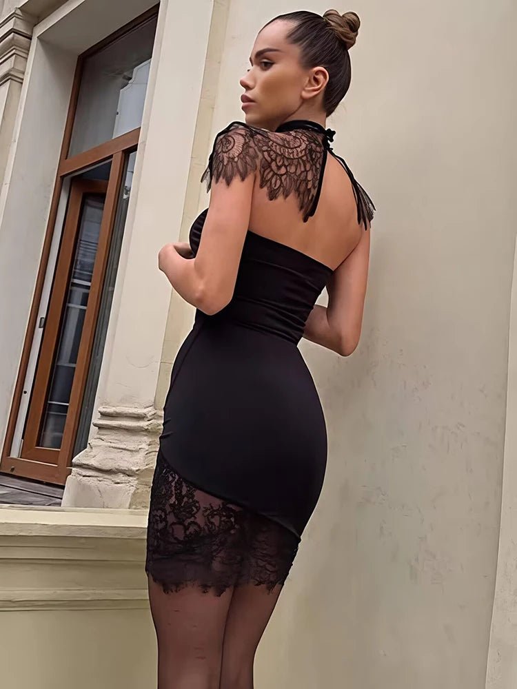 Zoe Blonde Backless Bodycon Mini Kjole
