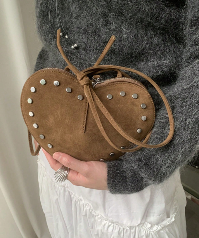 Esther Vintage Faux Suede Crossbody Taske
