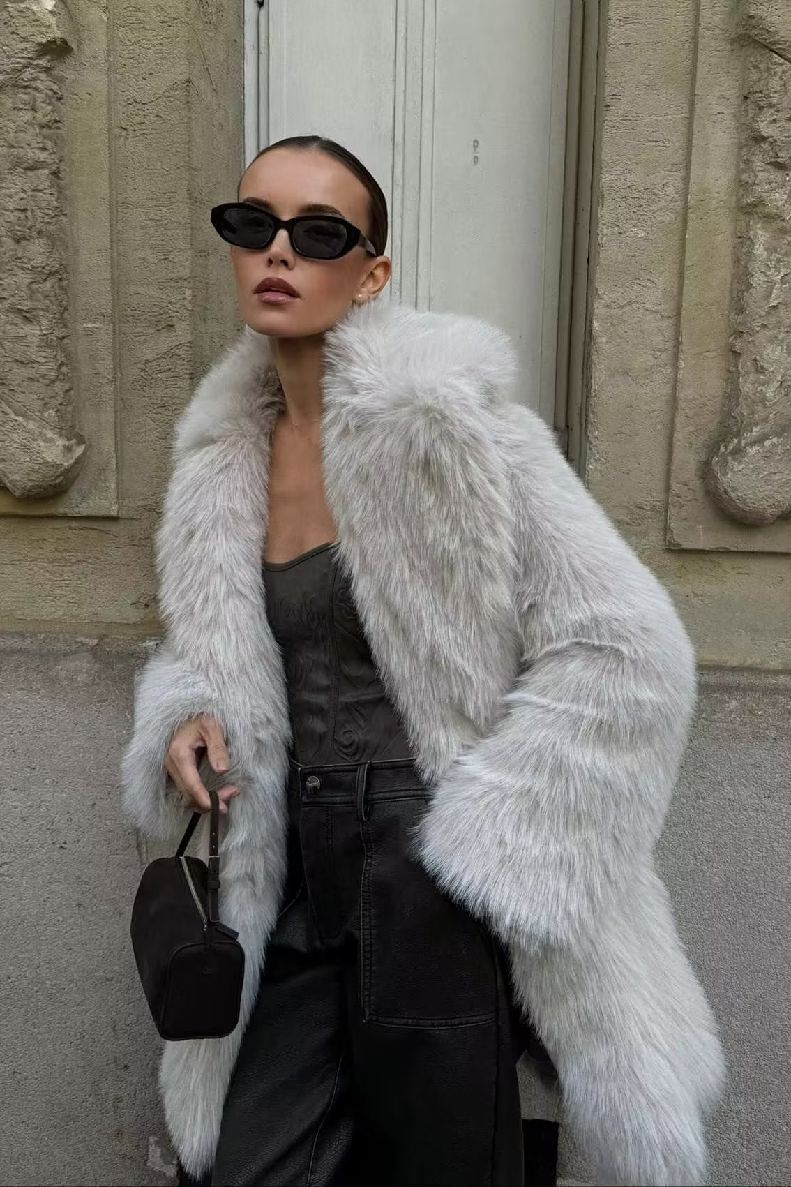 ZEYA - Agnes Mid Length faux fur Coat