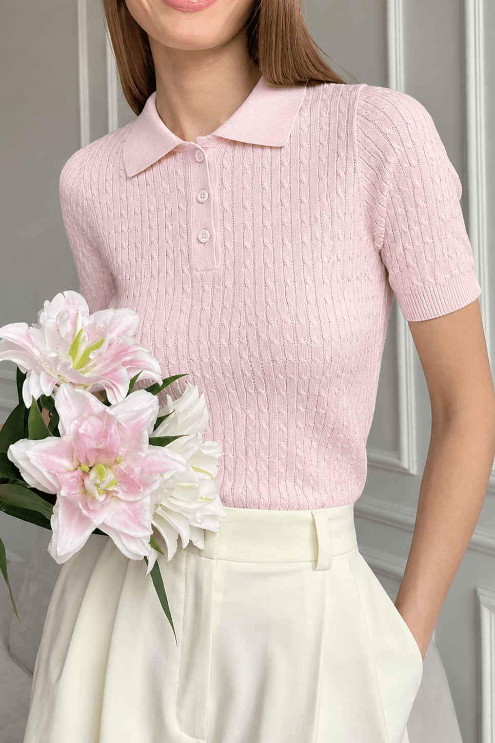 ZEYA - Amanda Knitted Polo Top