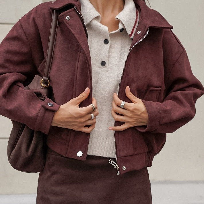 ZEYA - Amanda Relaxed Suede Coat