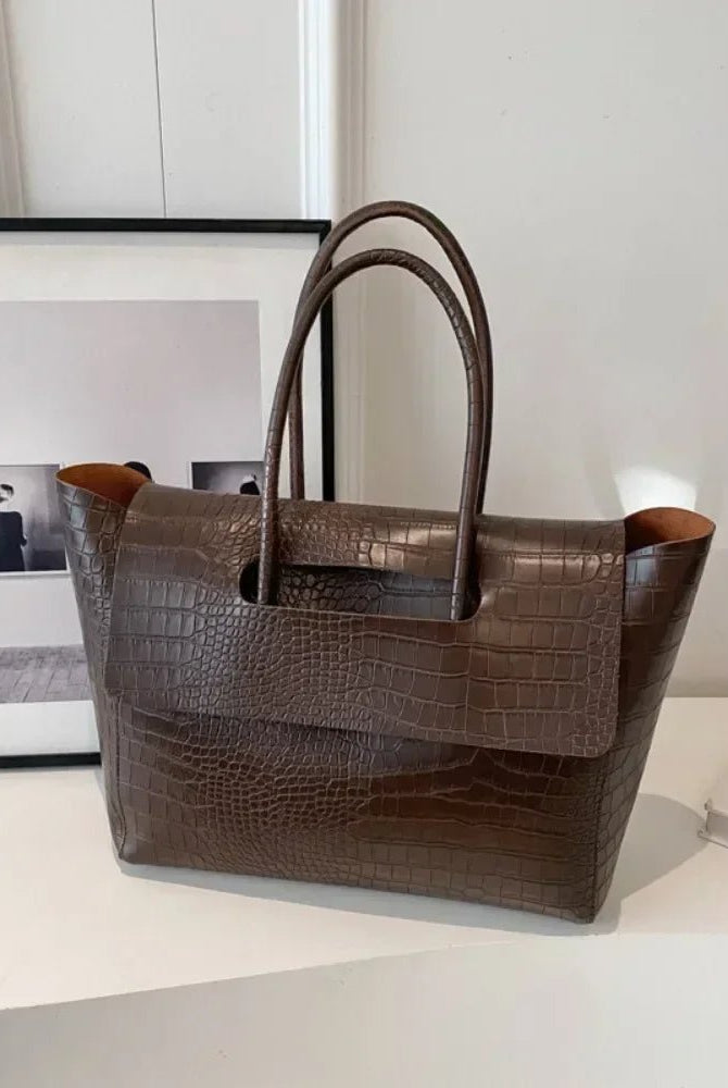 ZEYA - Amelia Embossed Leather Tote