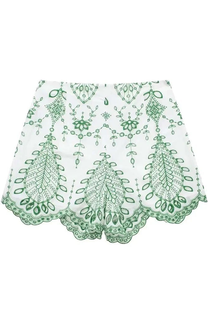 ZEYA - Amy Needlework Shorts Set