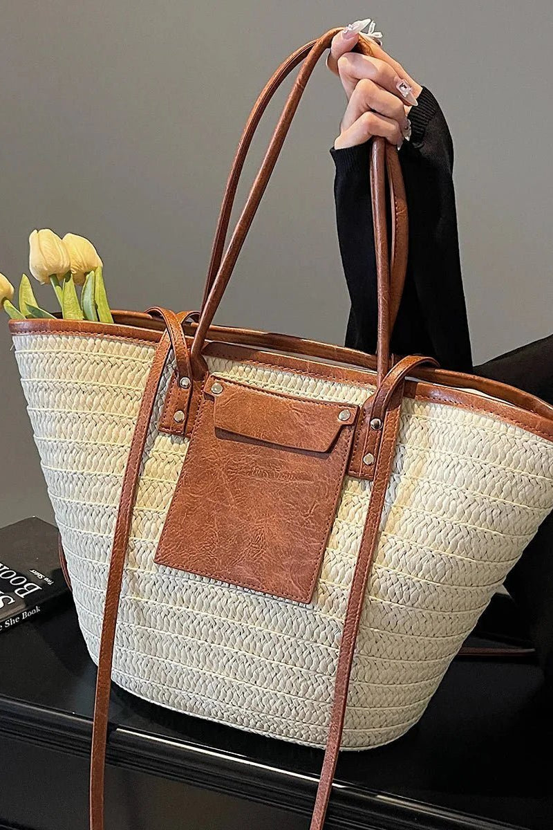ZEYA - Aneyla Forest Woven Single-Shoulder Tote