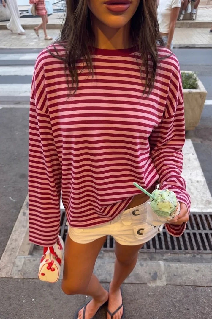 ZEYA - Angela Striped Oversized Knit Sweater