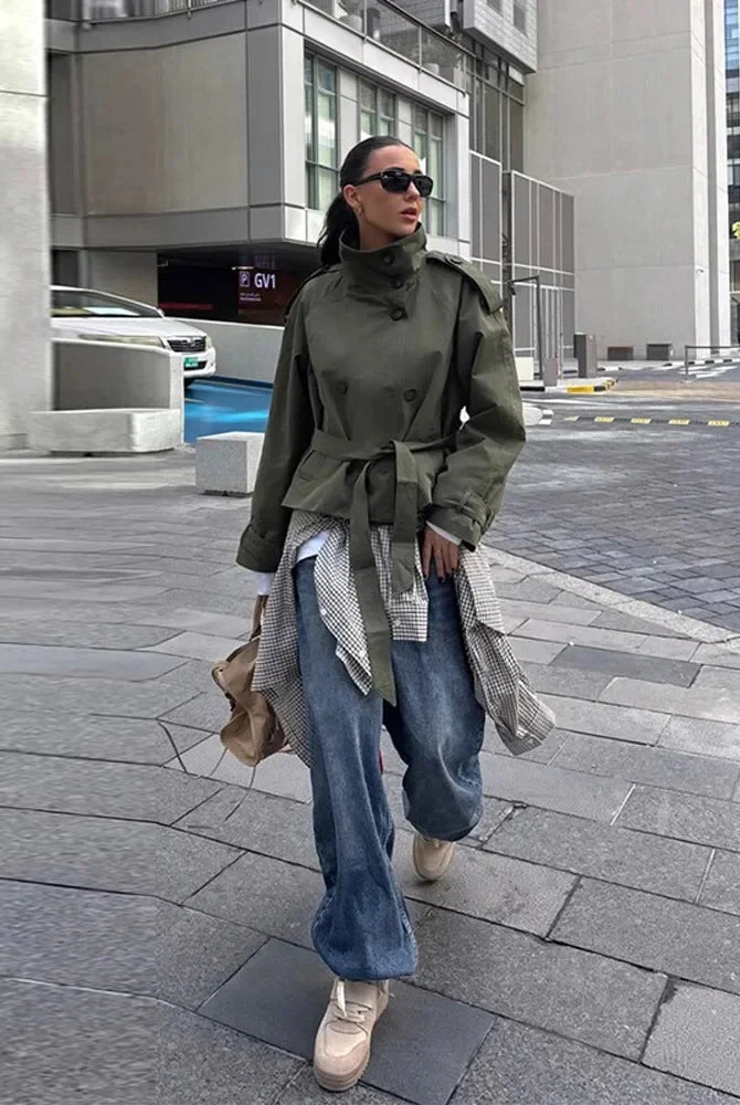 ZEYA - Anna Belted Short Trench Coat
