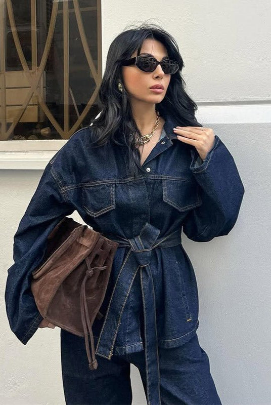 ZEYA - Avery Belted Denim Set
