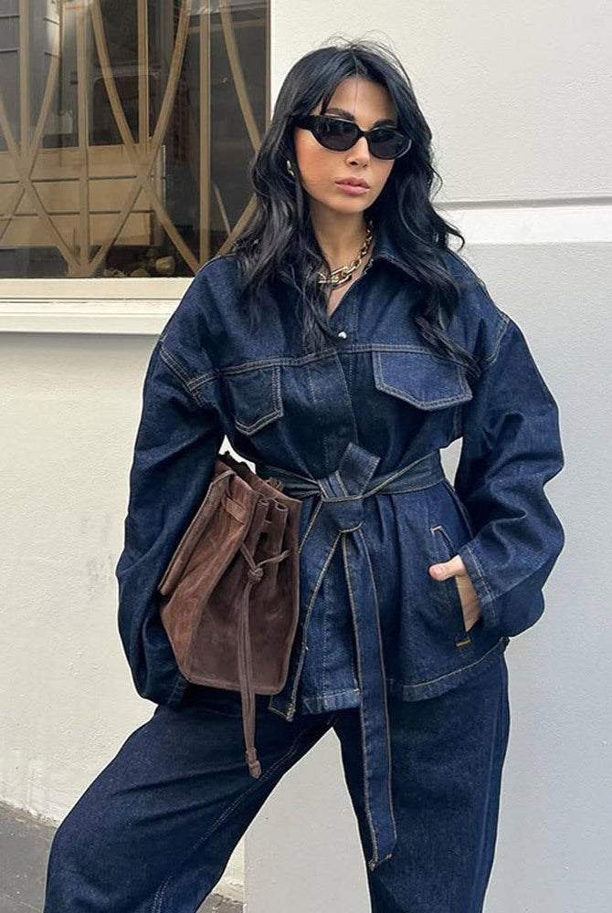 ZEYA - Avery Belted Denim Set