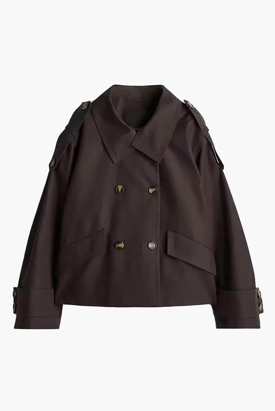 ZEYA - Brynn Stand Collar Cropped Trench Coat