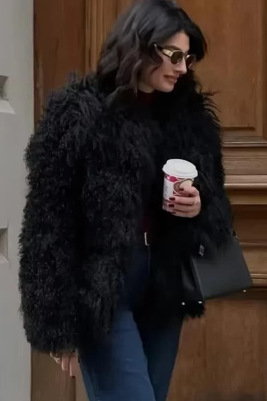 ZEYA - Diana Fluffy Cropped Faux Fur Coat