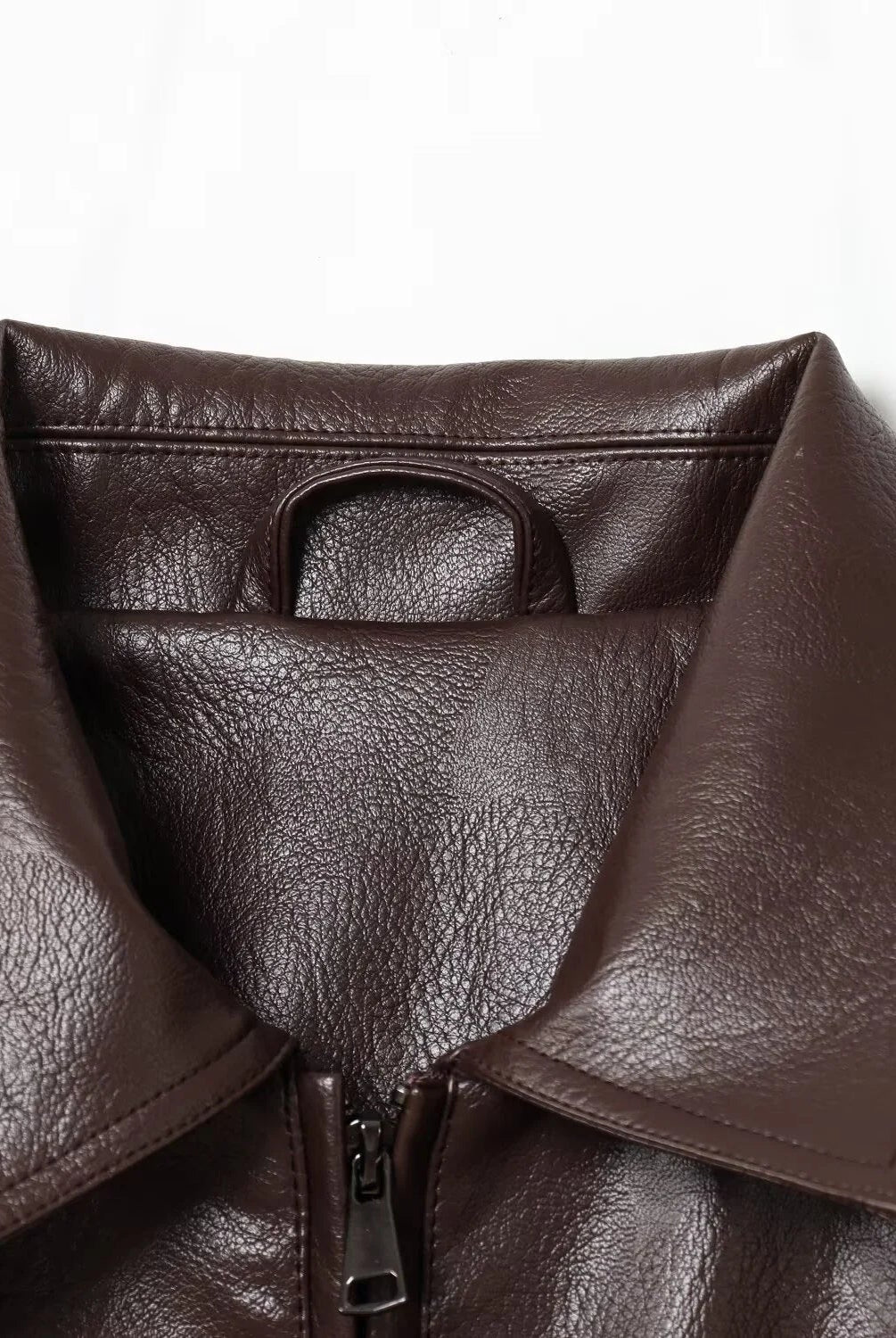 ZEYA - Elisabeta Zip Up Faux Leather Jacket