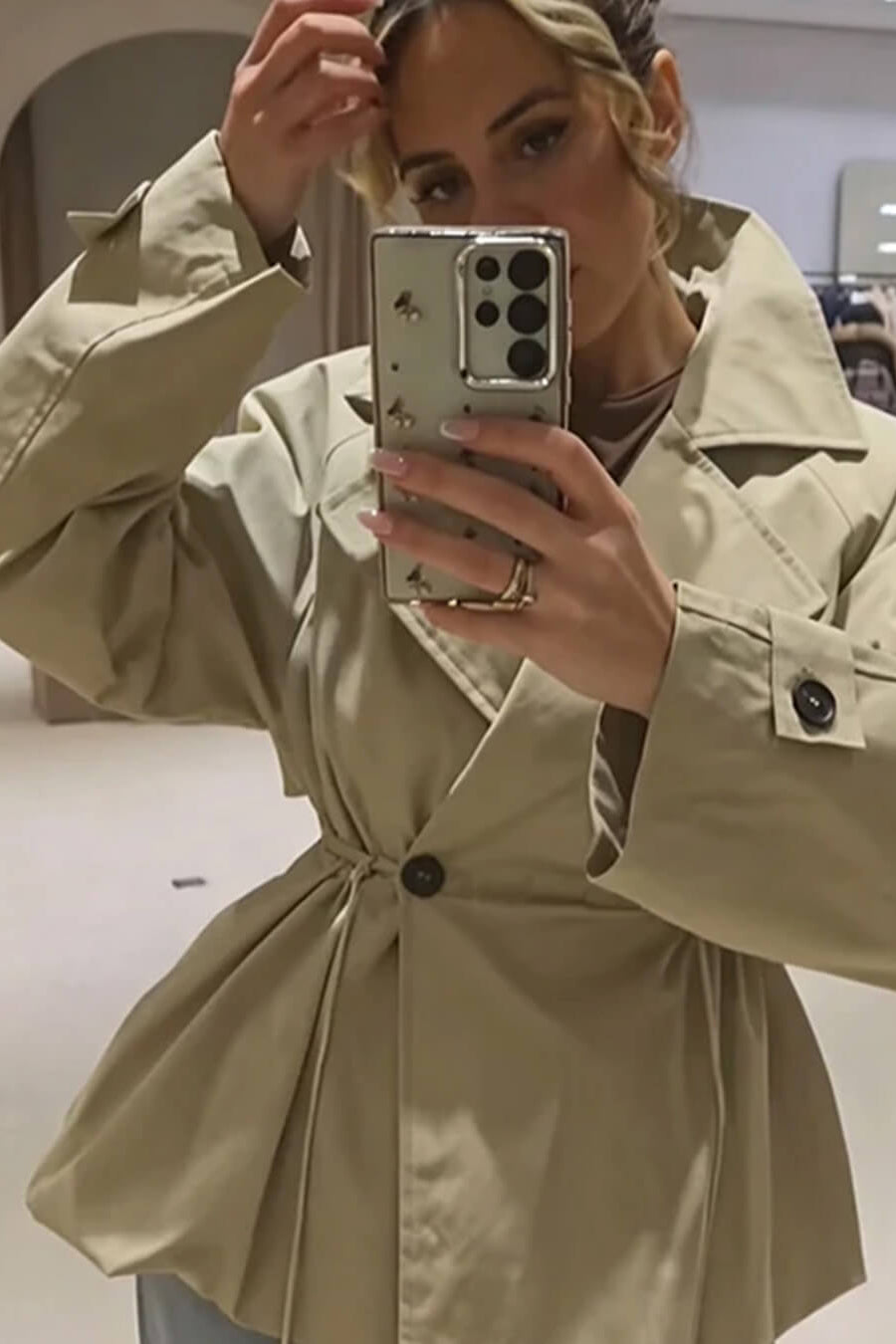 ZEYA - Ellen Lapel Collar Trench Coat