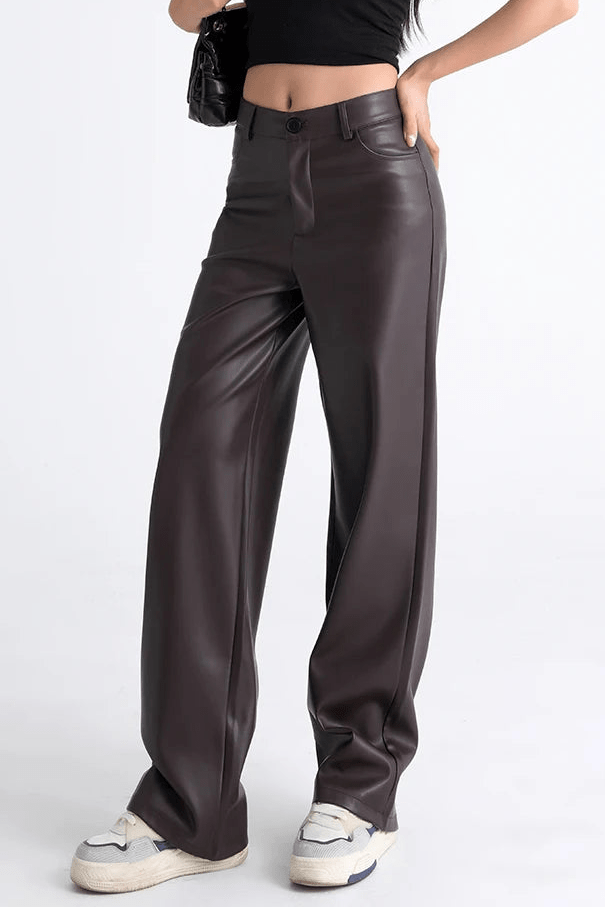 ZEYA - Estella High Waisted Leather Pants