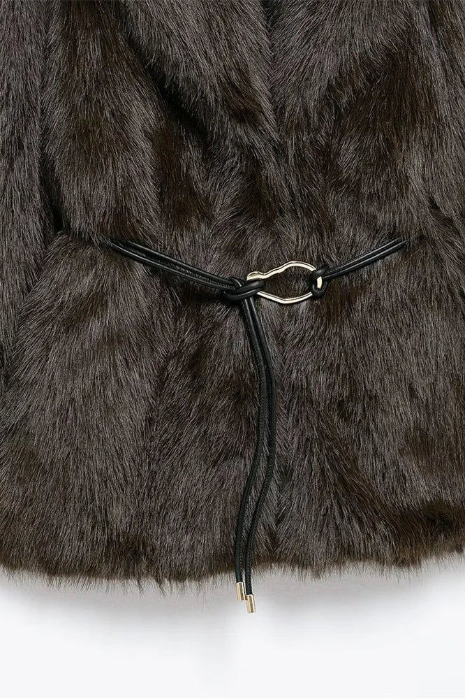 ZEYA - Feliz Faux Fur Coat with Belt