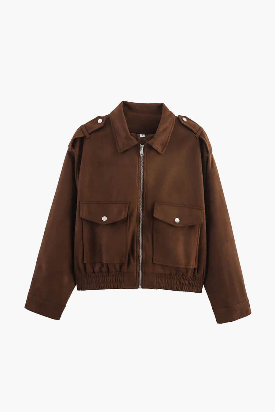 ZEYA - Ginny Suede Pilot Bomber Jacket