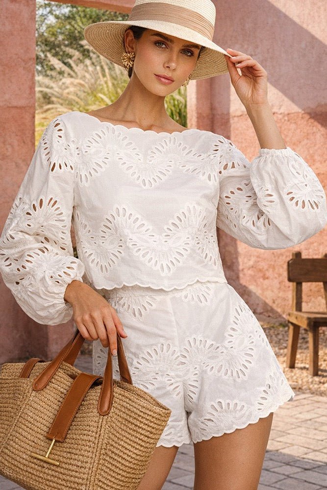 ZEYA - Hanna Broderie Shorts Set