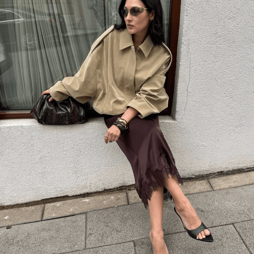 ZEYA - Helen Faux Suede Bomber Jacket