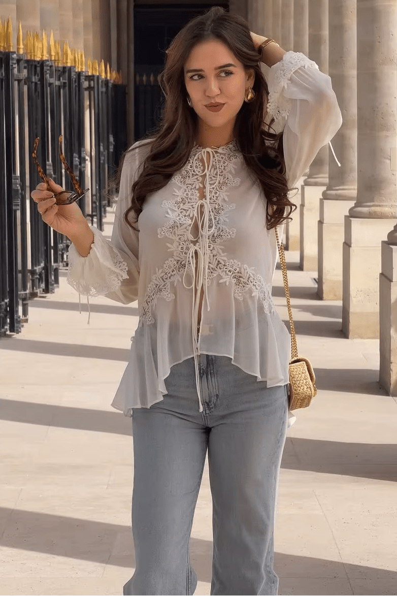 ZEYA - Helen Hollowed Out Cardigan Top