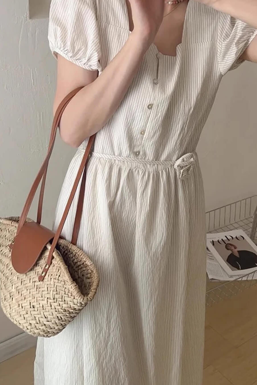 ZEYA - Ingela Woven Rattan Shoulder Bag