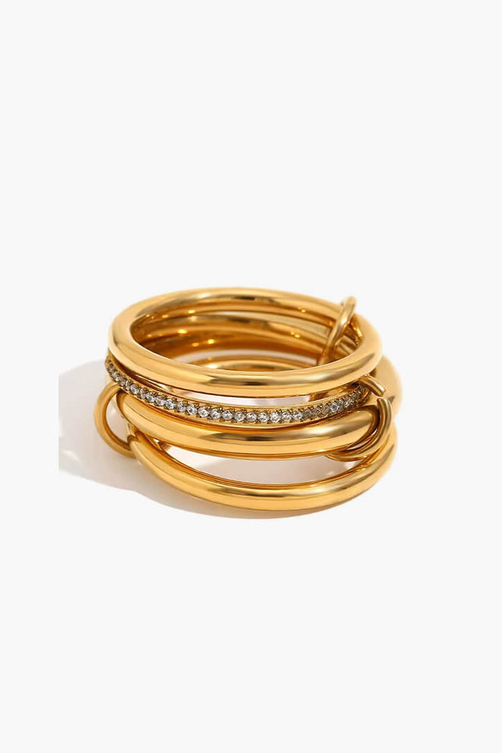 ZEYA - Ivana Minimalist Four Stacked Ring