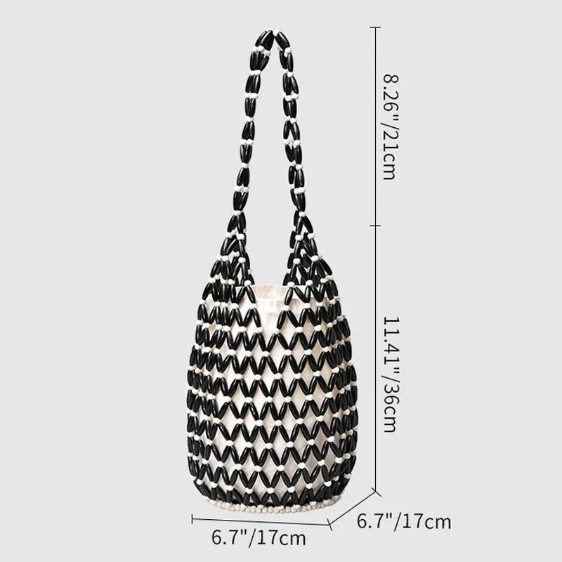ZEYA - Jessica Woven Beaded Tote Bag