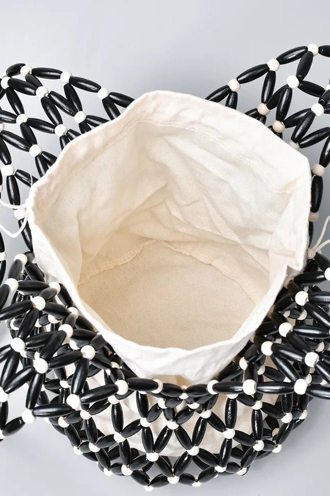 ZEYA - Jessica Woven Beaded Tote Bag