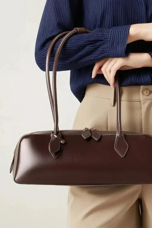 ZEYA - Julia Vintage Leather Baguette Bag