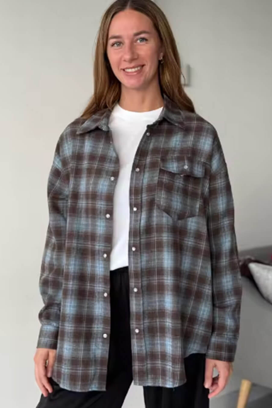 ZEYA - Kate Oversized Plaid Shirt