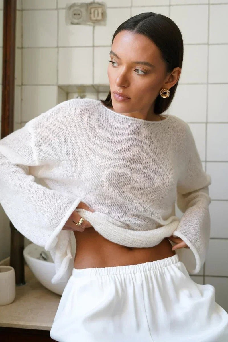 ZEYA - Katelyn Hollow Knit Sweater