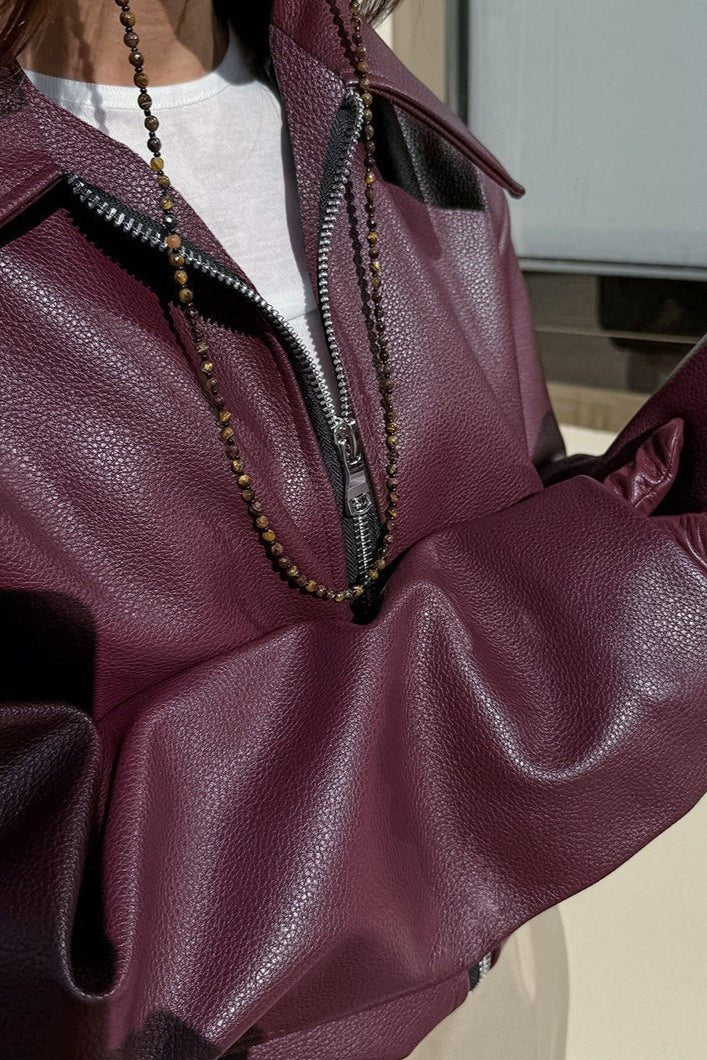 ZEYA - Katie Matte Moto Faux Leather Jacket