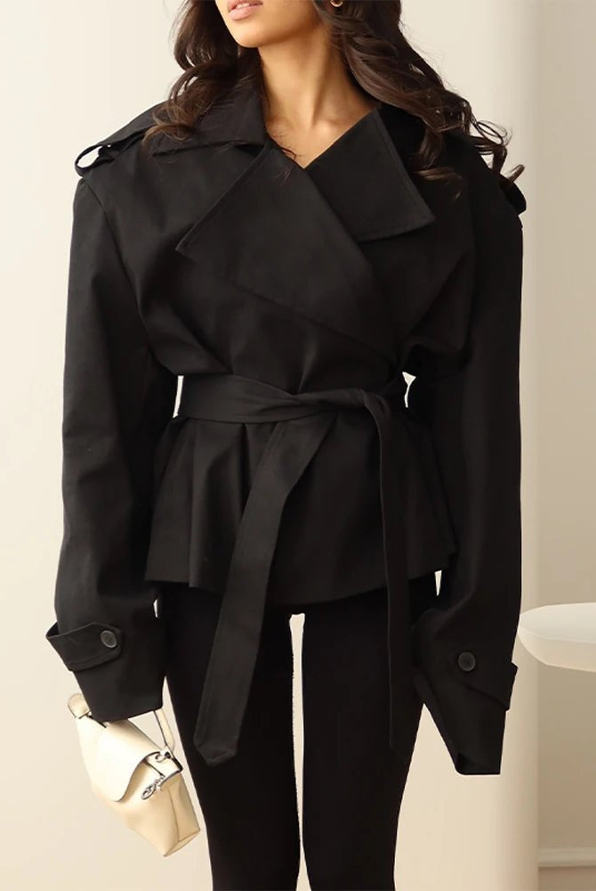 ZEYA - Kelly Belted Cropped Trench Coat
