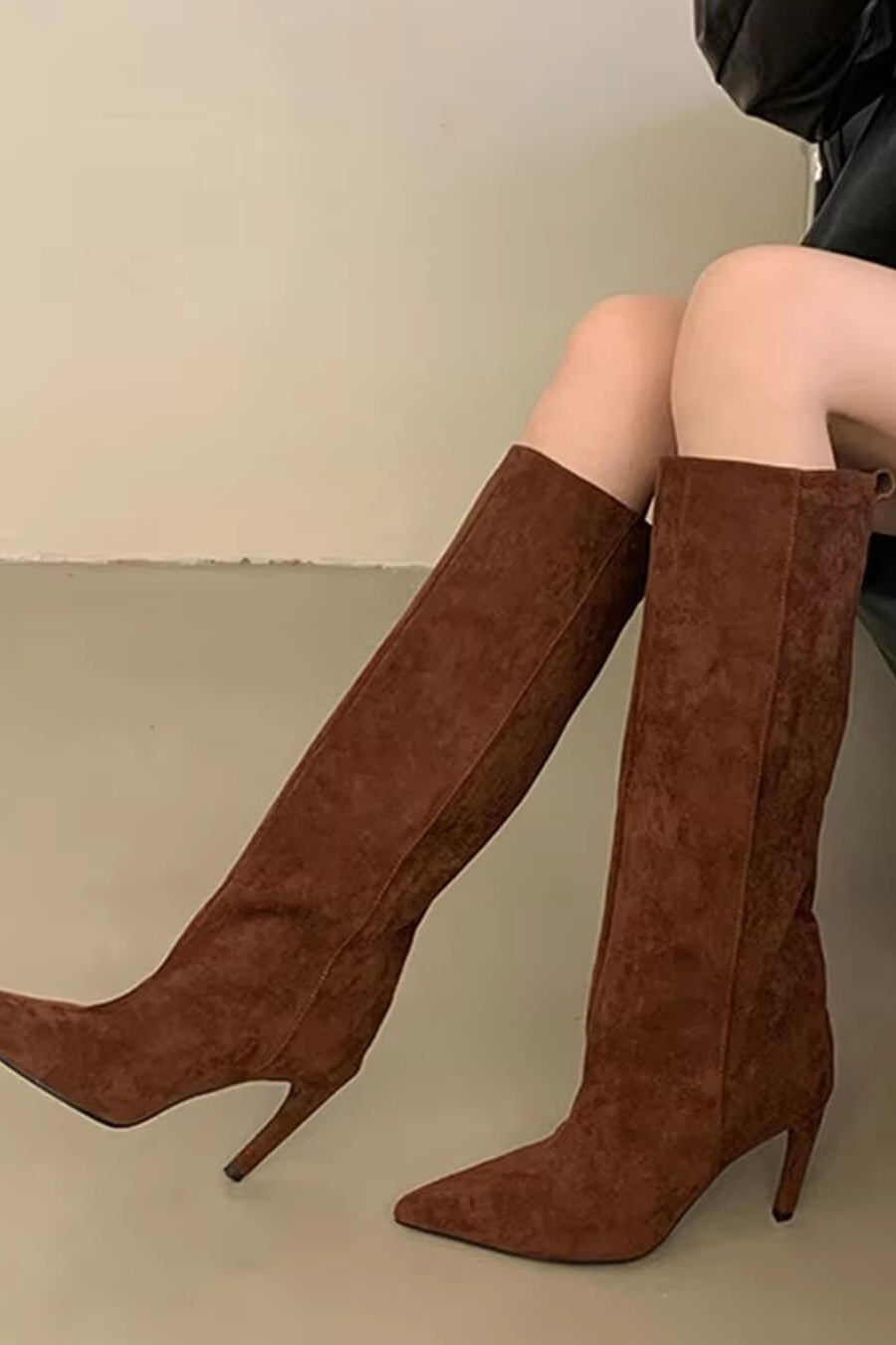 ZEYA - Kendra Suede Knee High Boots