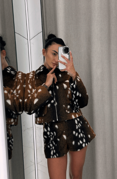 ZEYA - Lena Bambi Faux Fur Jacket and Shorts Set