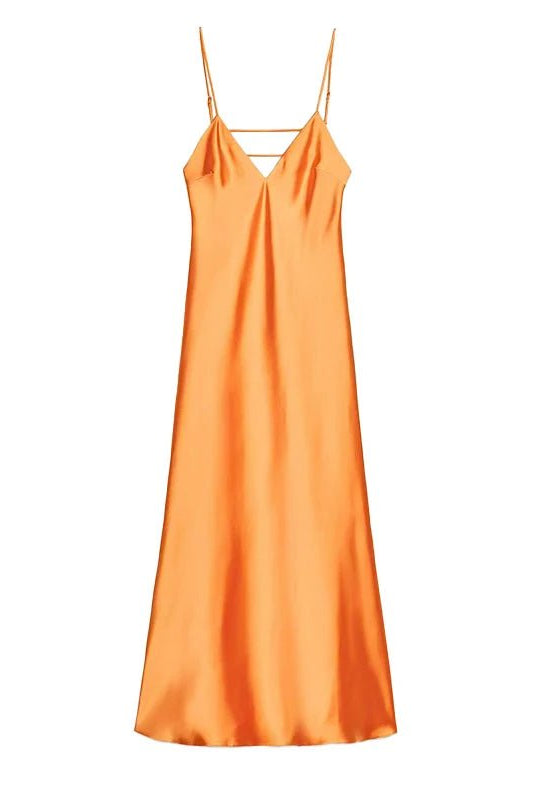 ZEYA - Liora Satin Backless Maxi Dress