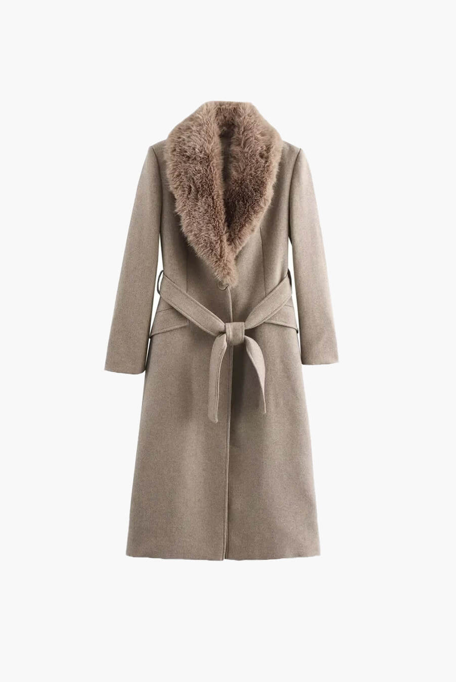 ZEYA - Lola Faux Fur Collar Maxi Coat