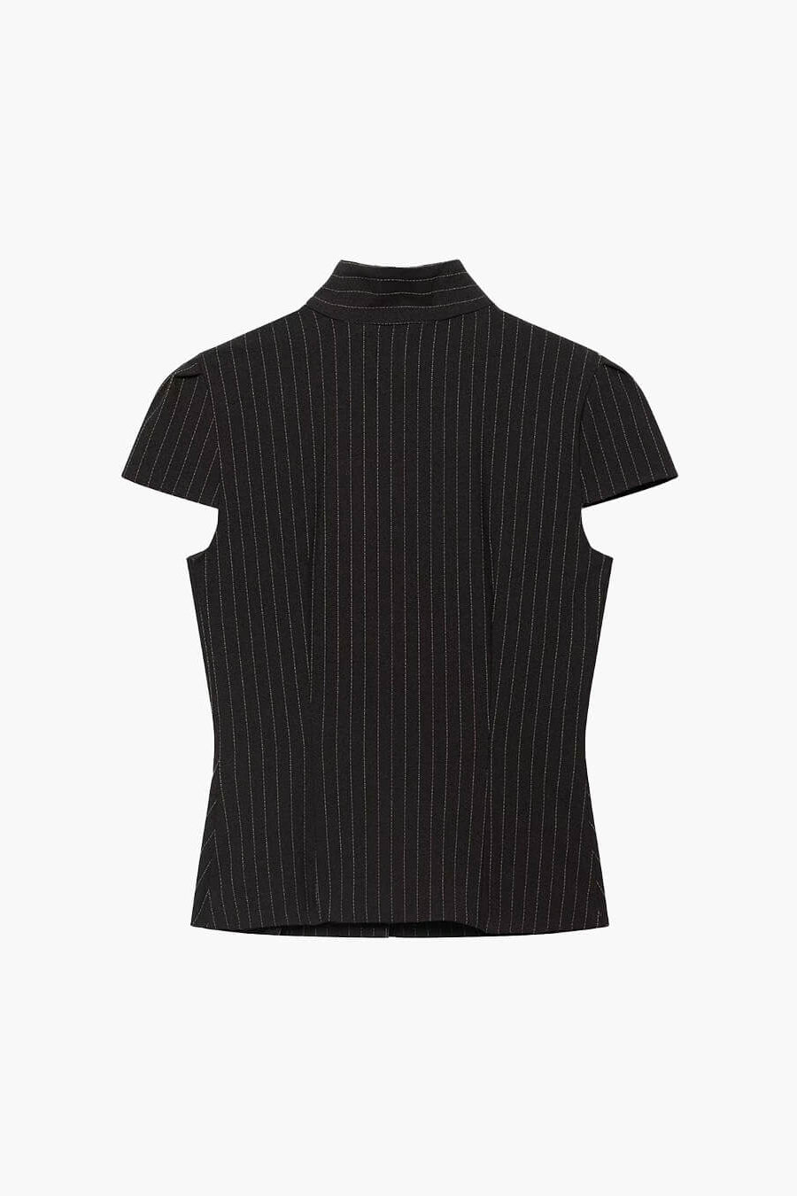 ZEYA - Lola Plaid High Neck Fitted Blouse
