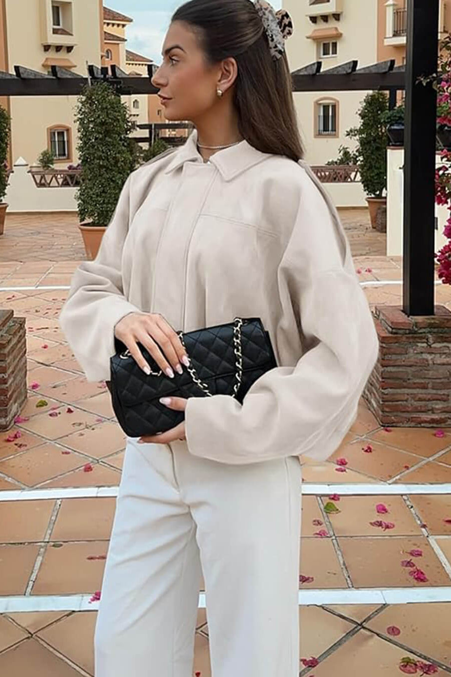 ZEYA - Lori Suede Bomber Jacket
