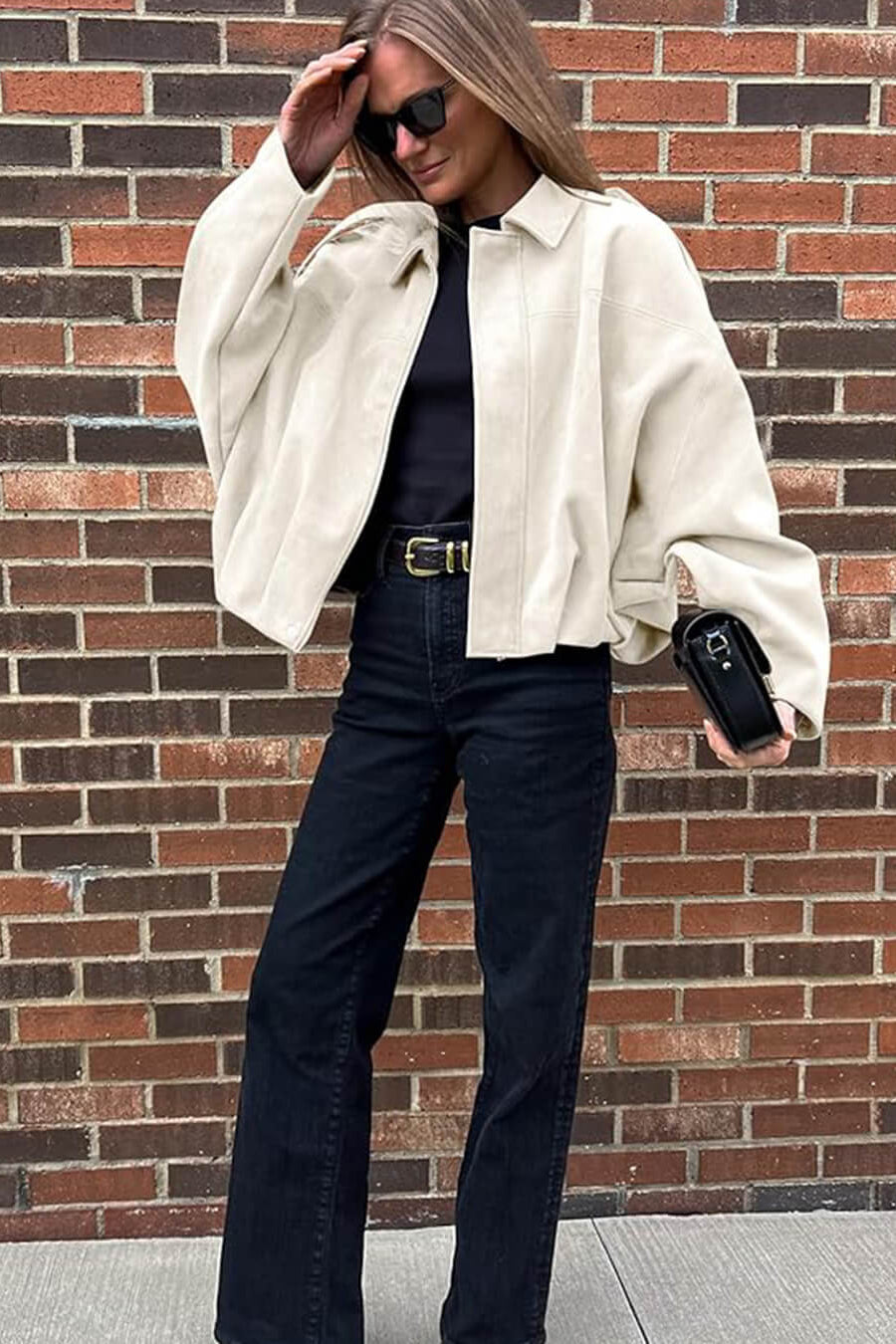 ZEYA - Lori Suede Bomber Jacket
