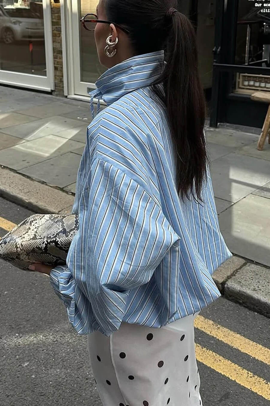 ZEYA - Lucy Striped High Neck Shirt
