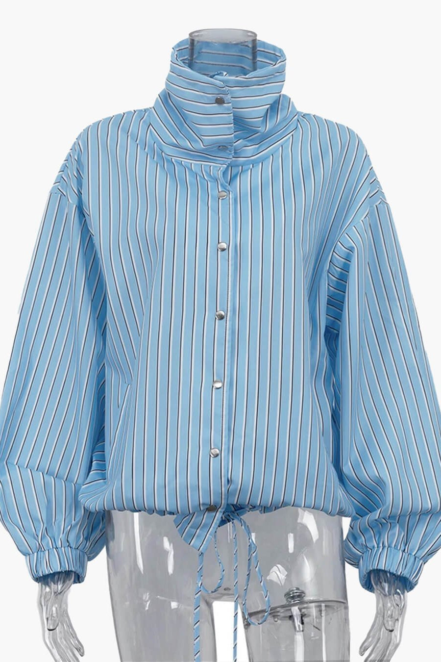 ZEYA - Lucy Striped High Neck Shirt
