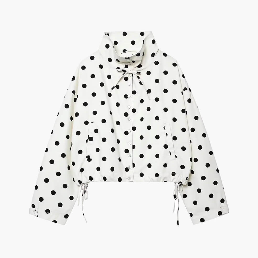 ZEYA - Margot Polka Dot High Collar Jacket