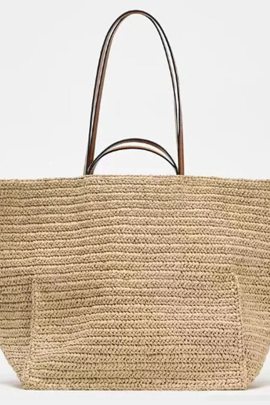 ZEYA - Margot Woven Straw Tote