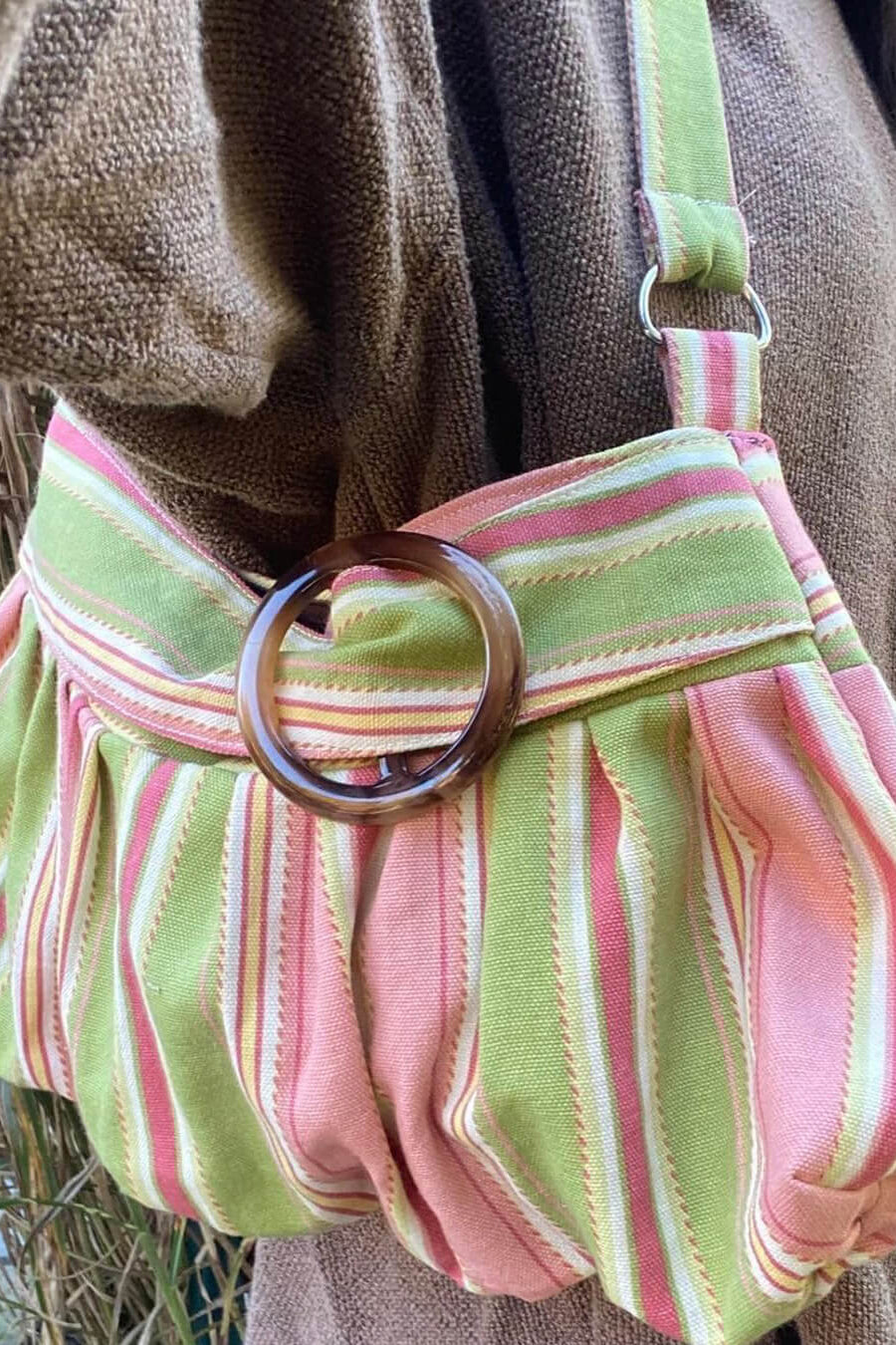 ZEYA - Maria Striped Shoulder Bag