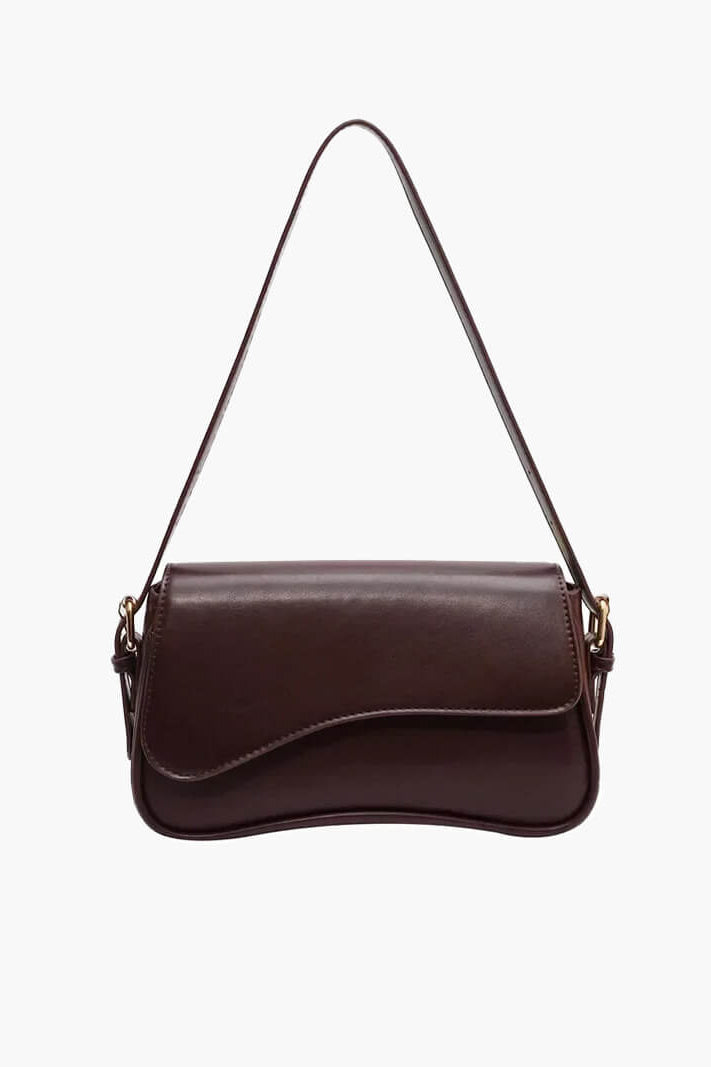 Zeya - Mila Shoulder Saddle Bag Dark Brown Regular