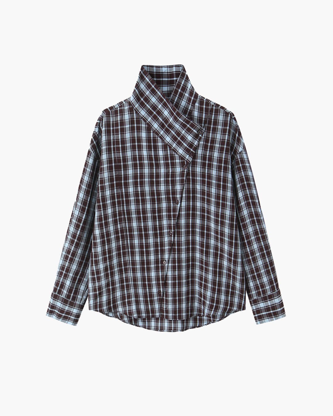 ZEYA - Monica Plaid Poplin Wrap Shirt
