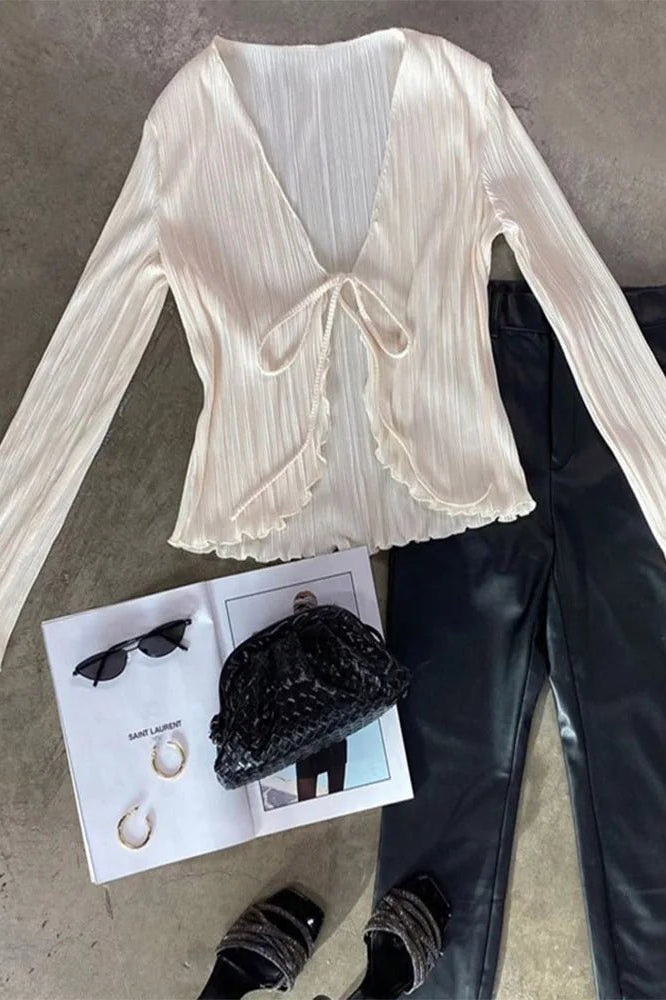 ZEYA - Normani Pleated longsleeve Top