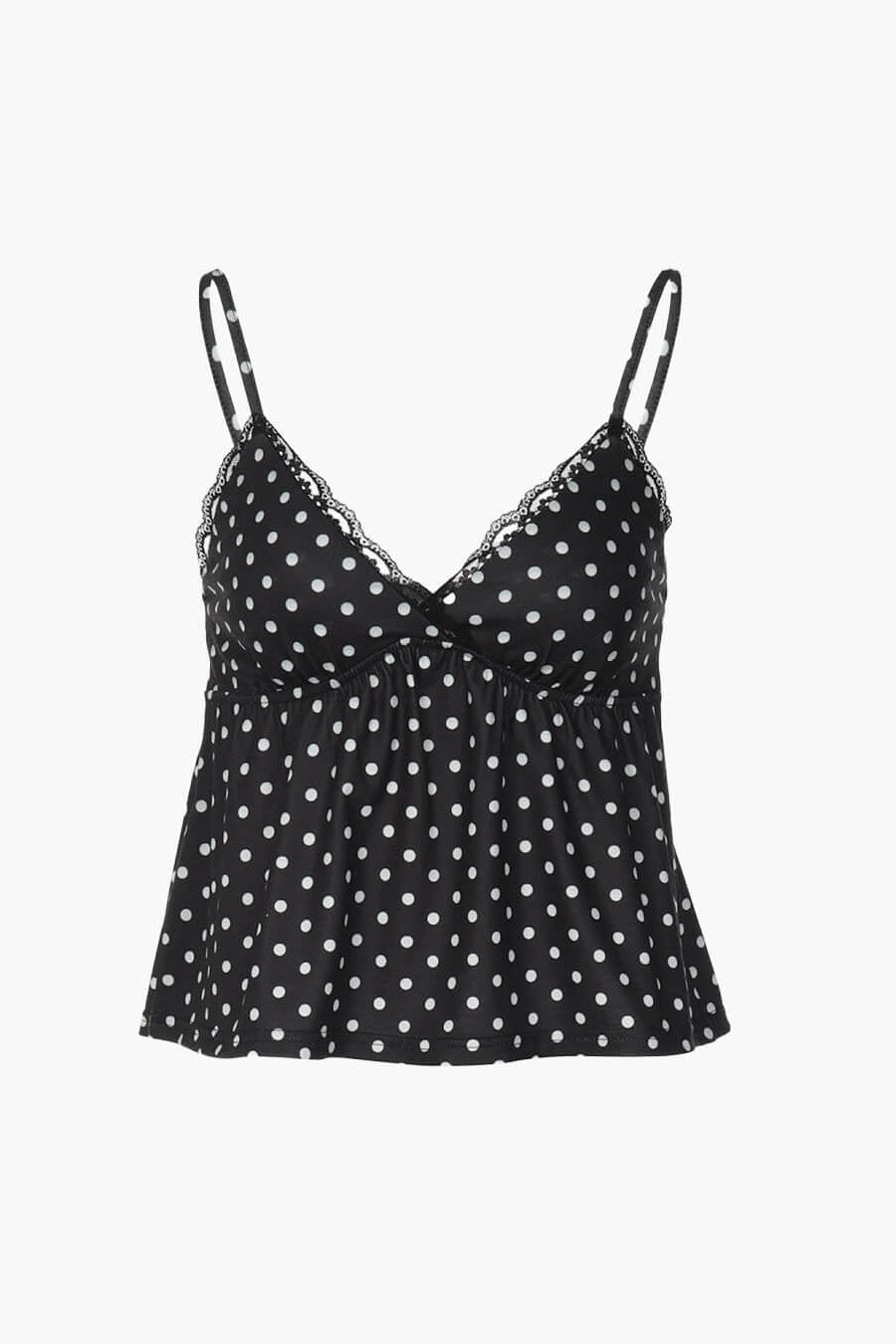 ZEYA - Octavia Dot Print Lace Trim Camisole