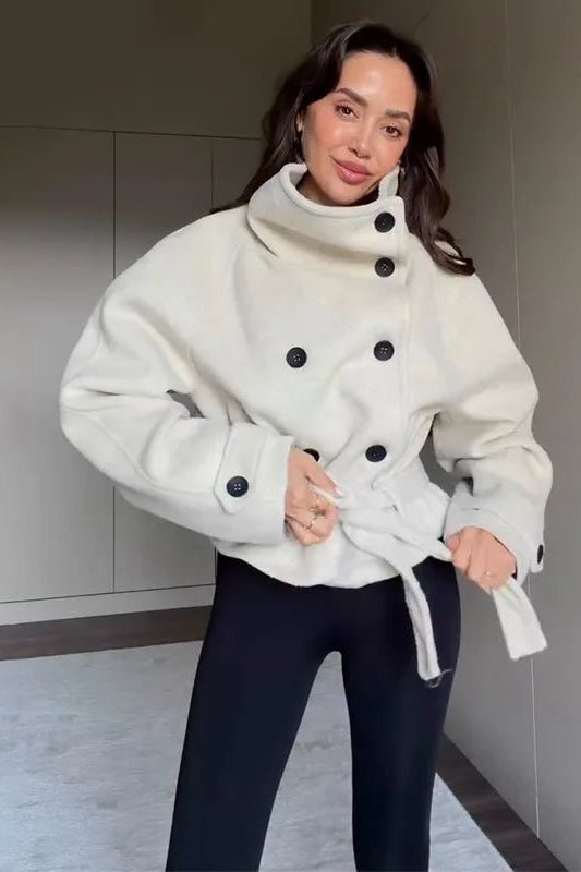 ZEYA - Olivia Belted Funnel Neck Coat