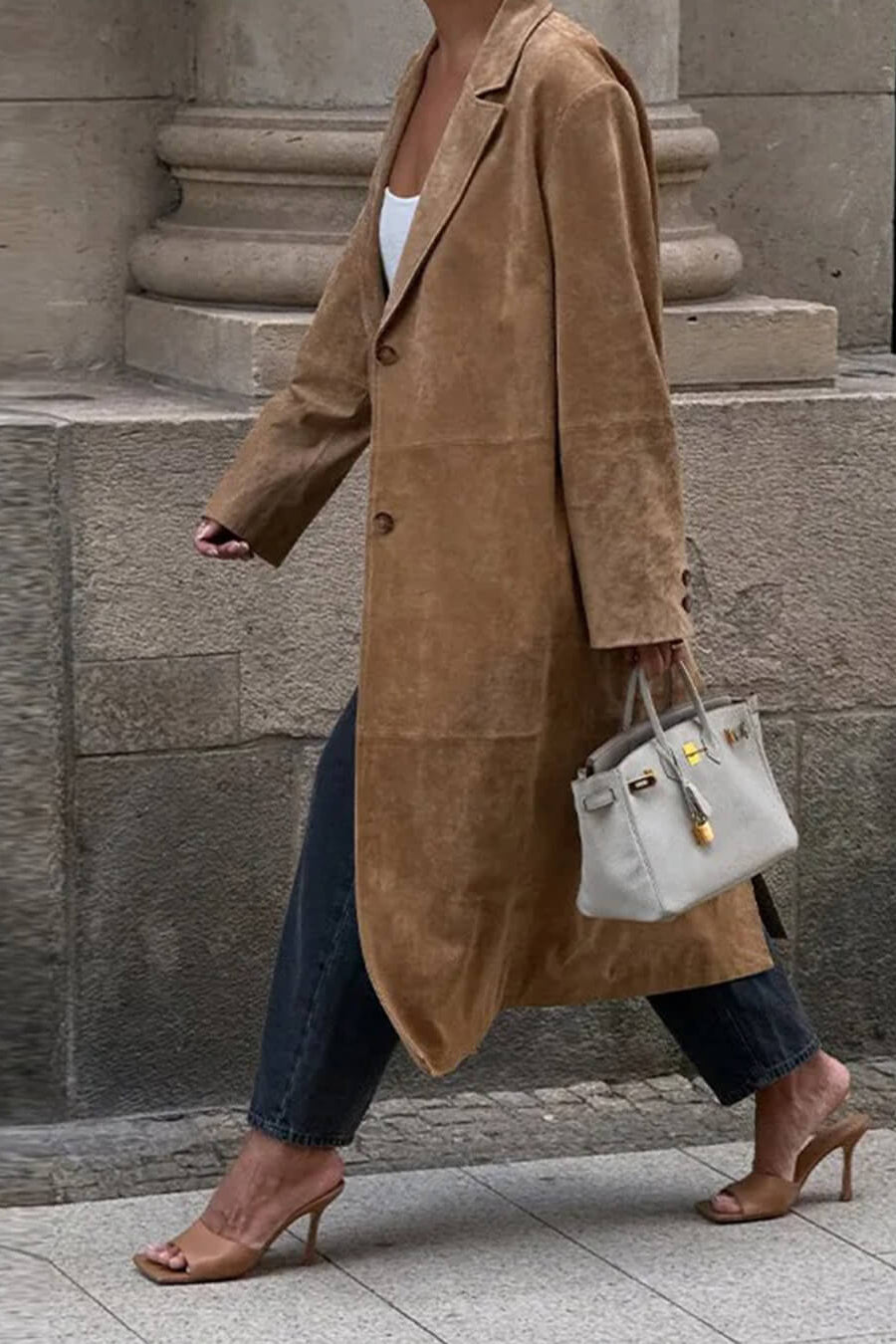 ZEYA - Sabrina Suede Trench Coat