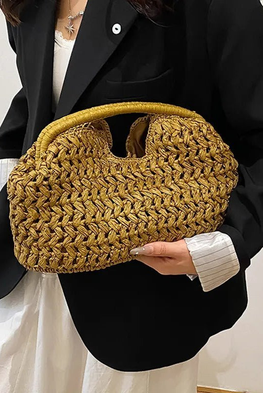 ZEYA - Sabrina Woven Rattan Tote